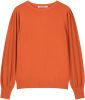 Summum 7s5650 7890 250 puffy sleeve sweater basic knit orange red online kopen