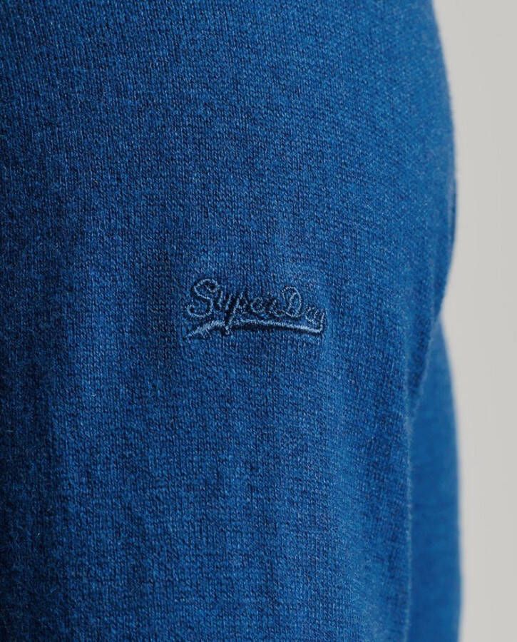 Superdry Pullover ronde hals cotton/cashmere blue marl(m6110293a 6dg ) online kopen
