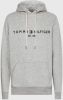 Tommy Hilfiger Herren Kapuzensweatshirt Logo Hoody , Grijs, Heren online kopen