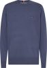 Tommy Hilfiger gemêleerde pullover met biologisch katoen faded indigo online kopen