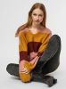 VERO MODA gebreide trui VMJULIE van gerecycled polyester roze/rood/geel online kopen