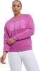 Ugg Madeline Fuzzy Logo Crewneck Top voor Dames in Pink,, Katoen online kopen