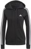 Adidas Essentials French Terry 3 Stripes Full Zip hooded sweatshirt , Zwart, Dames online kopen