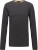 BOSS Casual slim fit basic longsleeve Tempest black online kopen