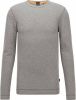 BOSS Casual slim fit basic longsleeve Tempest light/pastel grey online kopen