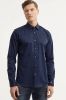 Cast Iron Long sleeve shirt comfort satin dress blues Lange mouw Blauw online kopen