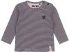 Dirkje baby gestreepte longsleeve met biologisch katoen donkerblauw/roze online kopen