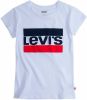 Levis Girls' Sportswear Logo T Shirt Junior White/Red/Navy Kind online kopen