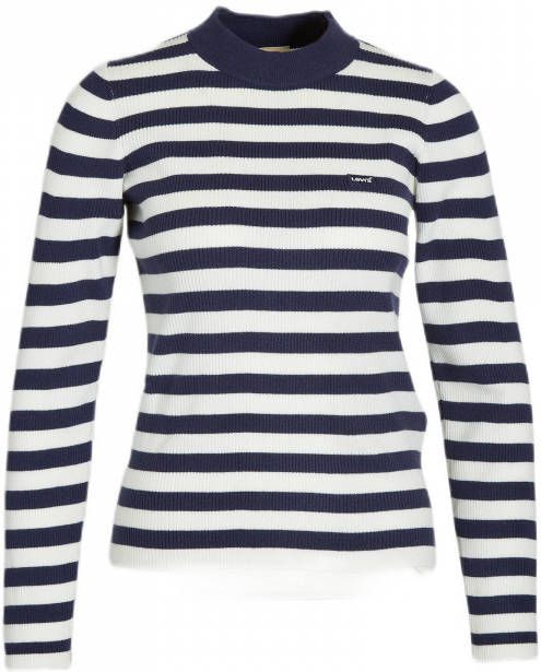 Levi's ribgebreide sweater met logo donkerblauw/wit online kopen