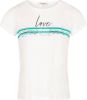 Morgan T shirt met tekst en strass steentjes wit/groen online kopen