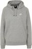 Nike Sportswear Essential Hoodie Dames Dark Grey Heather/Matte Silver/White online kopen