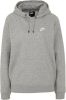 Nike Sportswear Essential Hoodie Dames Dark Grey Heather/Matte Silver/White online kopen