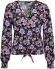 ONLY gebloemde blouse ONLBIANCA zwart/paars/roze/groen/geel online kopen