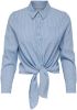 Only Olecey LS Stripe Knot DNM Shirt Cloud Dancer/MEDIUM Blue | Freewear Blauw , Blauw, Dames online kopen