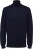 SELECTED HOMME fijngebreide coltrui SLHBERG navy blazer melange online kopen