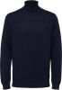 SELECTED HOMME fijngebreide coltrui SLHBERG navy blazer melange online kopen