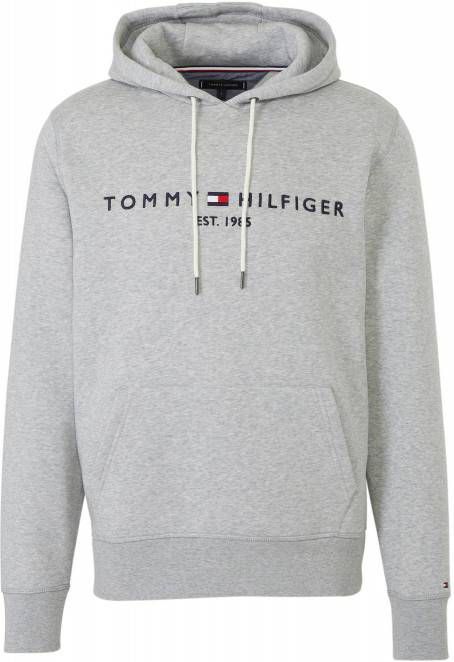 Tommy Hilfiger Herren Kapuzensweatshirt Logo Hoody , Grijs, Heren online kopen