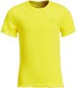 WE Fashion ribgebreid T shirt met borduursels geel online kopen